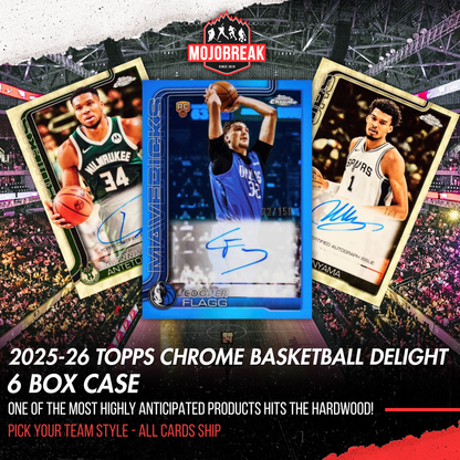 2025/26 Topps Chrome Basketball Breaker's Delight 6 Box Case Pick Your Team #6