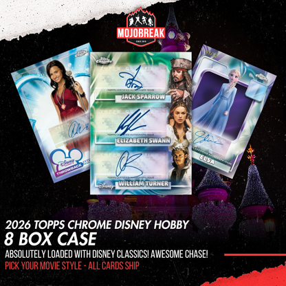 2026 Topps Disney Chrome Hobby 8 Box Case Pick Your Movie #1
