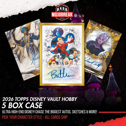 2026 Topps Disney Vault Hobby 5 Box Case Pick Your Character #1