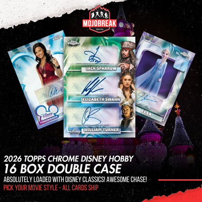 2026 Topps Disney Chrome Hobby 16 Box Double Case Pick Your Movie #1