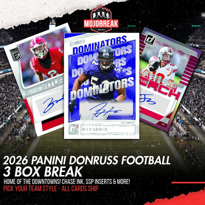 2026 Panini Donruss Football Hobby 3 Box Break Pick Your Team #1