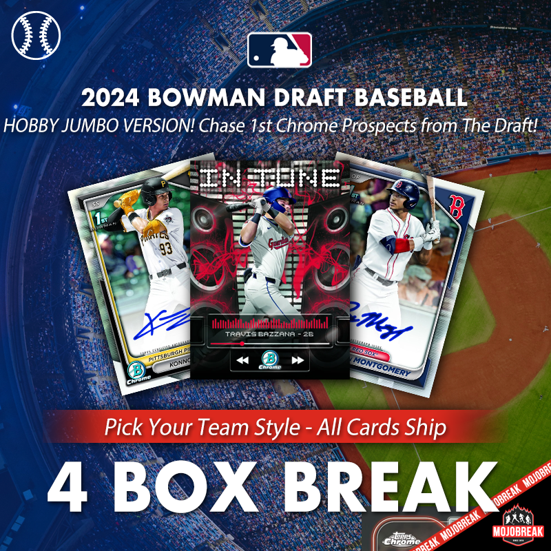 2024 Bowman Draft Baseball Hobby Jumbo 4 Box Pick Your Team #15