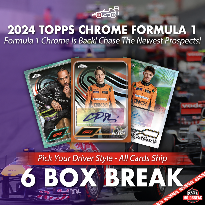 2024 Topps Chrome Formula One F1 Hobby 6 Box Pick Your Driver #1