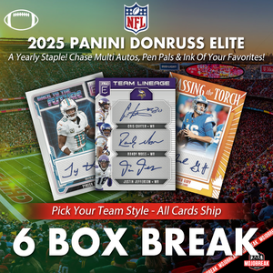 2025 Panini Donruss Elite Football Hobby 6 Box Half Case Pick Your Team #1