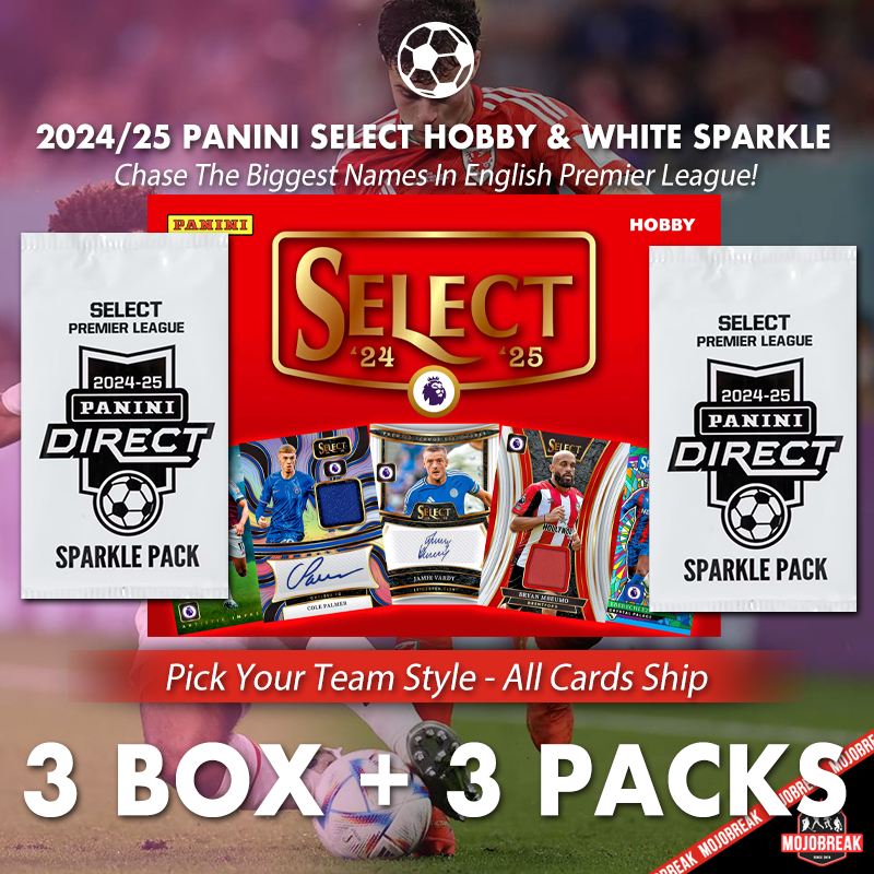 2024/25 Panini Select Premier League Soccer Hobby & White Sparkle 3 Box + 3 Pack Mixer PYT #2