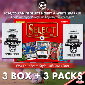 2024/25 Panini Select Premier League Soccer Hobby & White Sparkle 3 Box + 3 Pack Mixer PYT #2