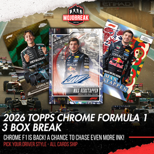 2026 Topps Chrome Formula 1 Racing Hobby 3 Box Pick Your Team #1