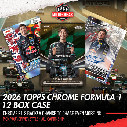 2026 Topps Chrome Formula 1 Racing Hobby 12 Box Case Pick Your Driver #3