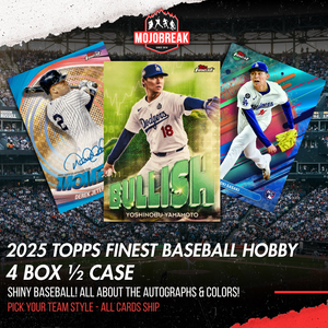 2025 Topps Finest Baseball Hobby 4 Box Half Case Pick Your Team #1