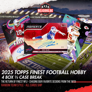 2025 Topps Finest Football Hobby 4 Box Half Case Random Team #1