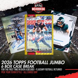 2026 Topps Football Jumbo 6 Box Case Break Pick Your Team #1