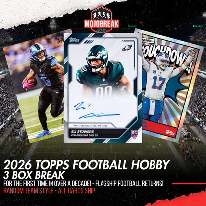 2026 Topps Football Hobby 3 Box Break Random Team #2