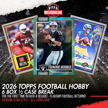 2026 Topps Football Hobby 6 Box Half Case Break Random Team #3