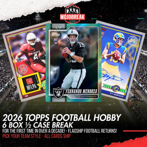 2026 Topps Football Hobby 6 Box Half Case Break Pick Your Team #1