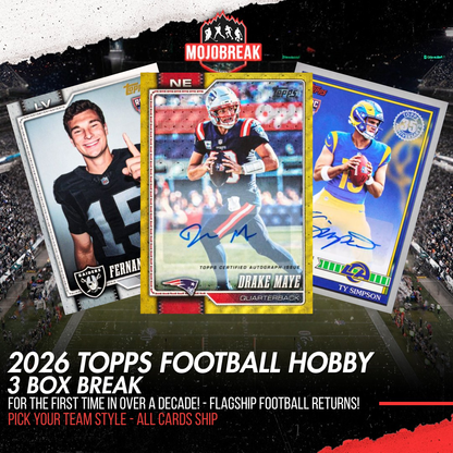 2026 Topps Football Hobby 3 Box Break Pick Your Team #2
