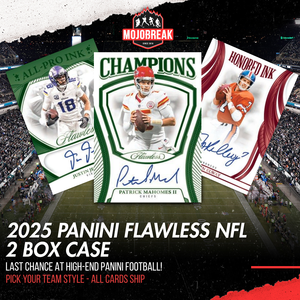 2025 Panini Flawless Football Hobby 2 Box Case Pick Your Team #1