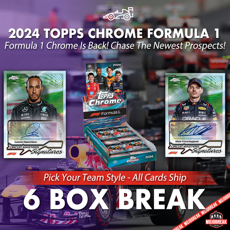 2024 Topps Chrome Formula One F1 Hobby 6 Box Pick Your Team #1