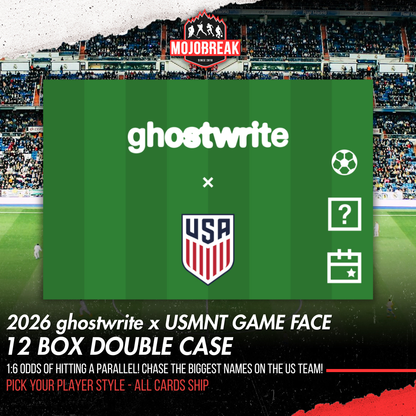 2026 ghostwrite x USMNT Game Face 12 Box Double Case Pick Your Player #2