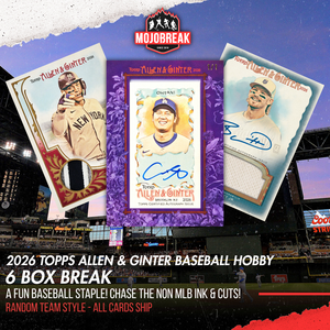 2026 Topps Allen & Ginter Baseball Hobby 6 Box Random Team #1