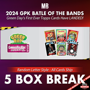 2024 Topps GPK Battle Of The Bands: Green Day Hobby 5 Box Random Letter #3