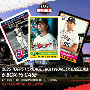 2025 Topps Heritage High Number Baseball 6 Box Half Case Pick Your Team #2