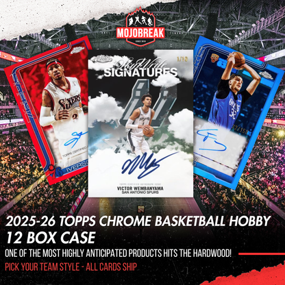 2025/26 Topps Chrome Basketball Hobby 12 Box Case Pick Your Team #2