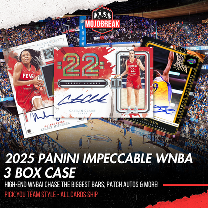 2025 Panini Impeccable WNBA Hobby 3 Box Case Pick Your Team #1