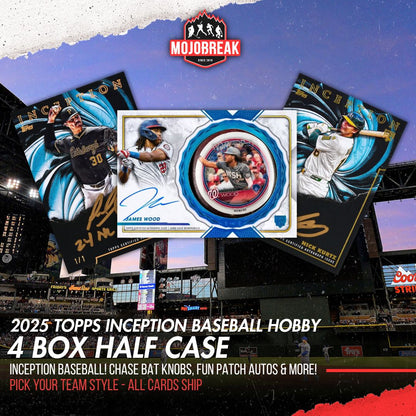 2025 Topps Inception Baseball Hobby 4 Box Half Case Pick Your Team #2