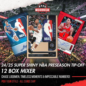 2024-25 Preseason Tip-Off Shiny NBA Hobby 12 Box Mixer Pick Your Team #1