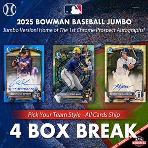 2025 Bowman Baseball Jumbo 4 Box Pick Your Team #2