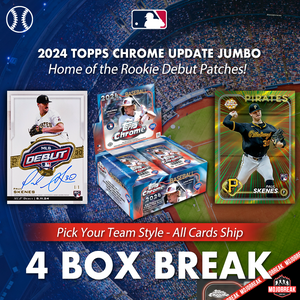 2024 Topps Chrome Update Series Baseball Jumbo 4 Box Break Pick Your Team #7