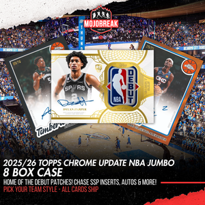 2025/26 Topps Chrome Update Series Basketball Jumbo 8 Box Case Pick Your Team #1