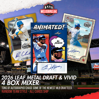 2026 Leaf Metal Draft & Vivid 4 Box Mixer Random Team #1