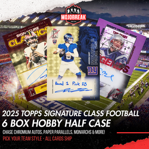 2025 Topps Signature Class Football Hobby 6 Box Half Case Pick Your Team #2