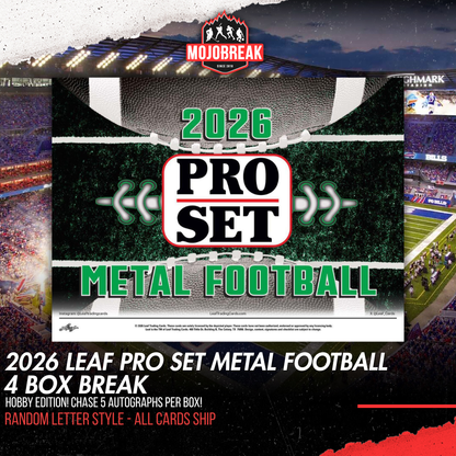 2026 Leaf Pro Set Metal Football Hobby 4 Box Random Letter #2