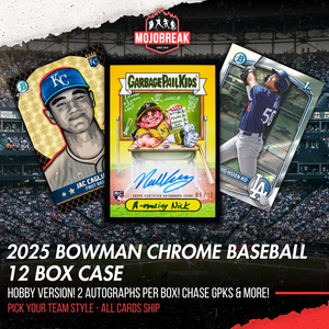 2025 Bowman Chrome Baseball Hobby 12 Box Case Pick Your Team #1