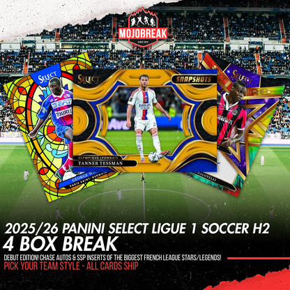 2025/26 Panini Select Ligue 1 Soccer H2 4 Box Pick Your Team #1