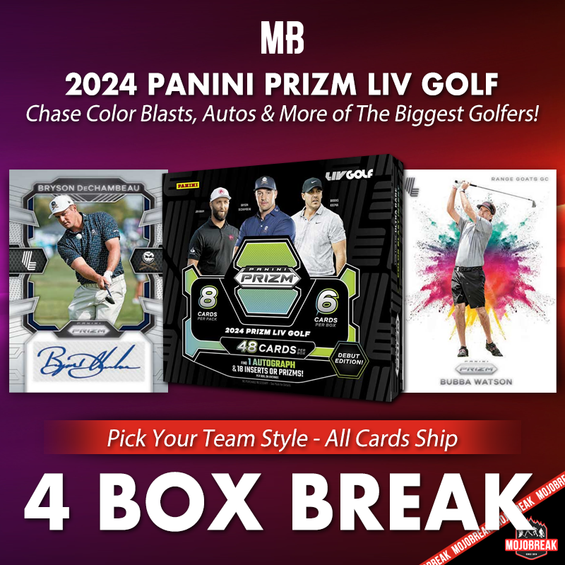 2024 Panini Prizm LIV Golf Hobby 4 Box Pick Your Team #6