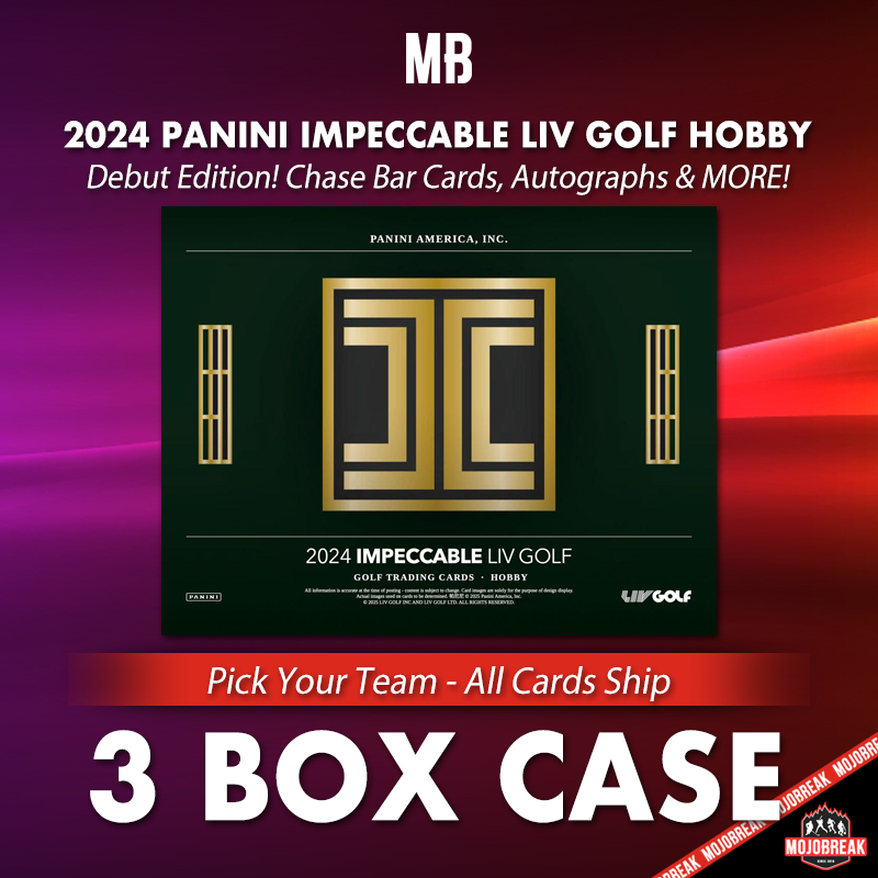 2024 Panini Impeccable LIV Golf Hobby 3 Box Case Pick Your Team #1