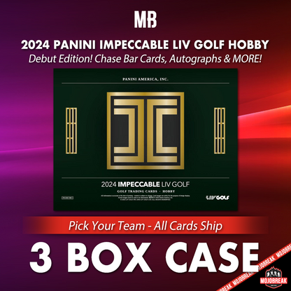 2024 Panini Impeccable LIV Golf Hobby 3 Box Case Pick Your Team #1