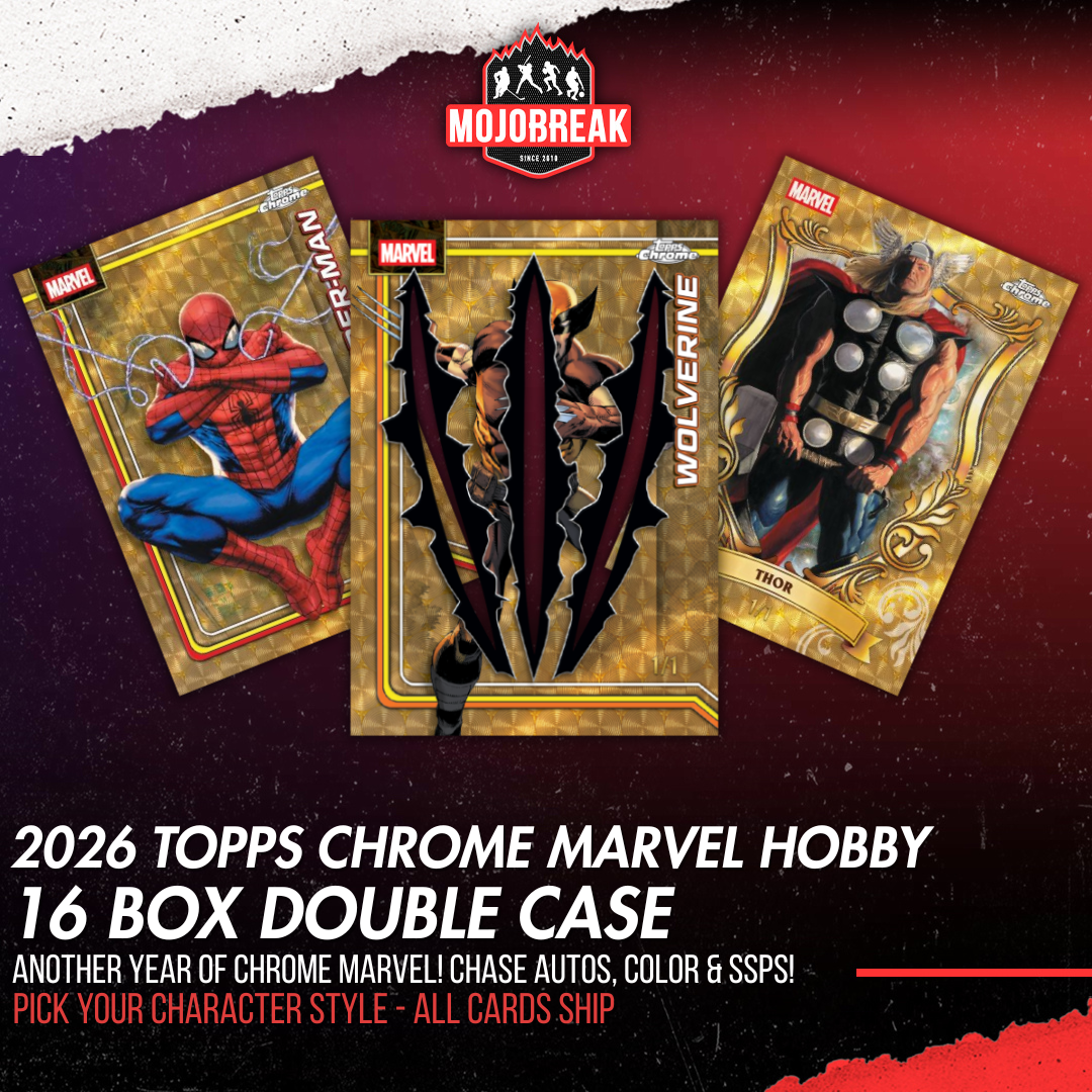 2026 Topps Marvel Comics Chrome Hobby Box 16 Box Double Case Pick Your Character #1