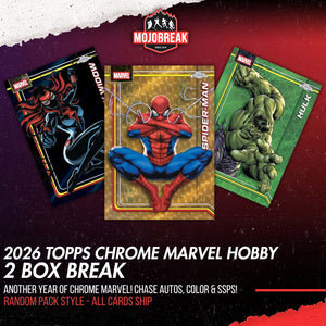 2026 Topps Marvel Comics Chrome Hobby Box 2 Box Random Pack #2