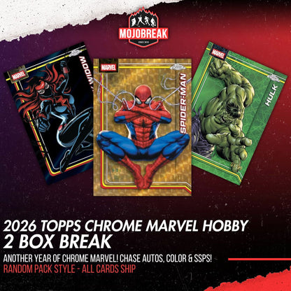 2026 Topps Marvel Comics Chrome Hobby Box 2 Box Random Pack #1