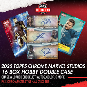 2025 Topps Marvel Studios Chrome Hobby 16 Box Double Case Pick Your Character #2