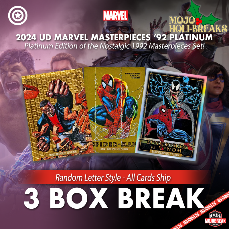 2024 Upper Deck Marvel Masterpieces '92 Platinum 3 Box Random Letter #3