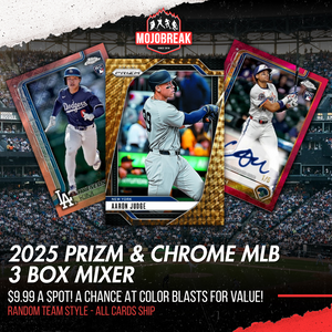 2025 Panini & Topps Prizm Chrome Baseball 3 Box Mixer Break Random Team #2