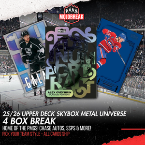 2025/26 Upper Deck Skybox Metal Universe Hockey Hobby 4 Box Pick Your Team #2
