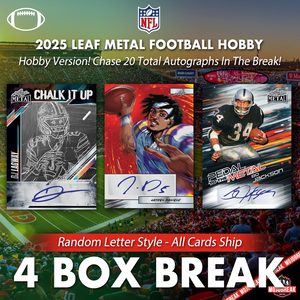 2025 Leaf Metal Football Hobby 4 Box Random Letter #1