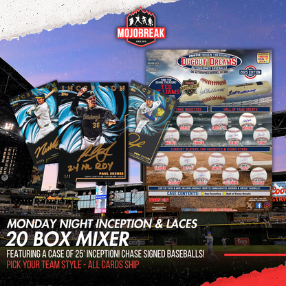 Monday Night Madness Inception & Laces 20 Box Mixer Pick Your Team #36