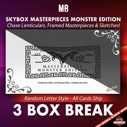 2024 Upper Deck SkyBox Masterpieces Monster Edition Hobby 3 Box Random Letter #1